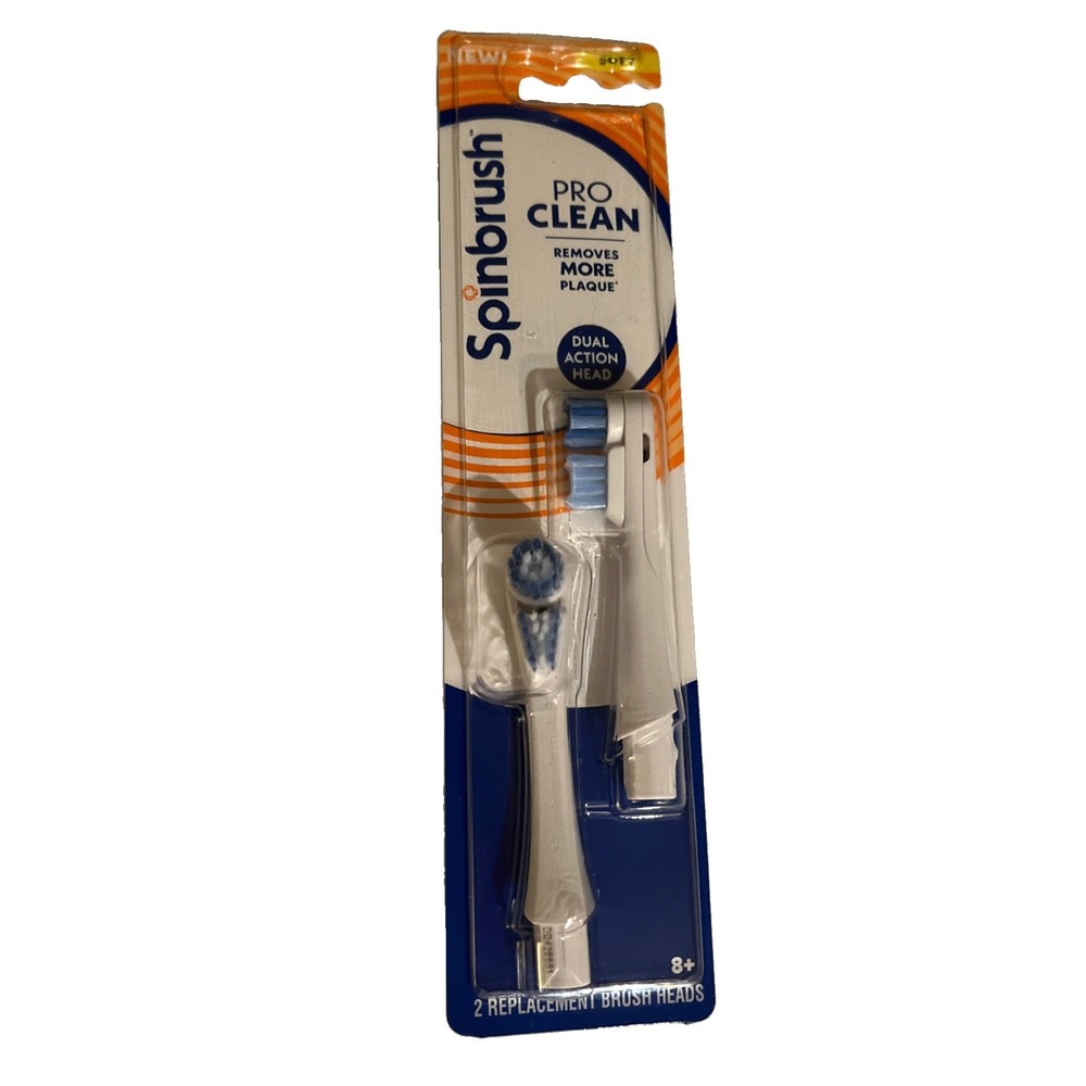 Spinbrush Pro Clean Replacement Brush Heads Soft Bristles.